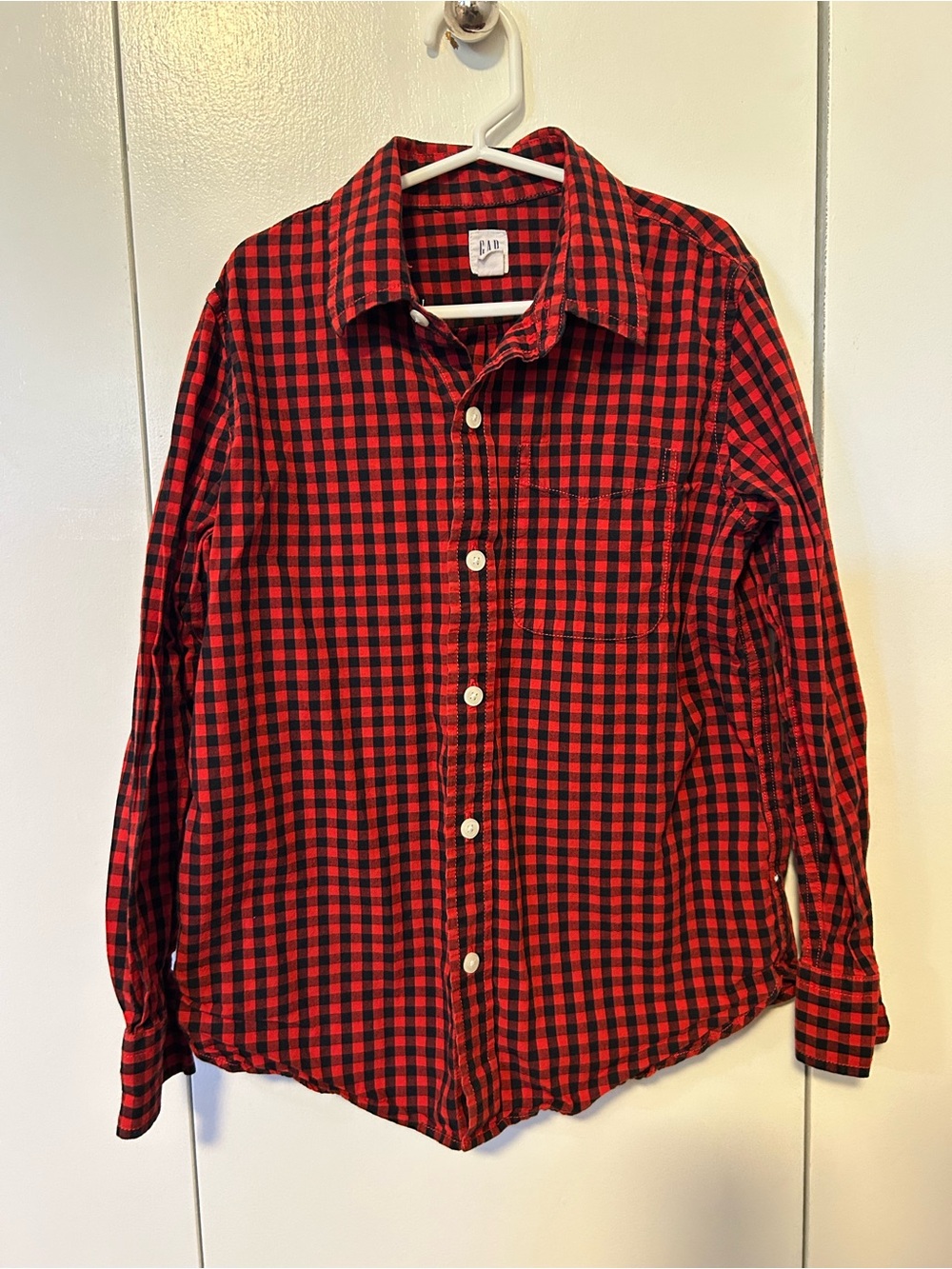 Gap Boys Buffalo Plaid Dress Shirt